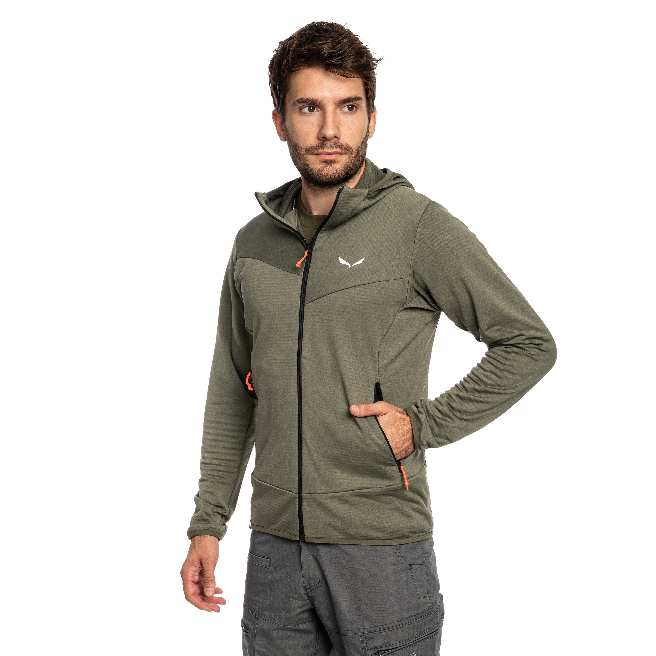 Salewa Puez Altavia Polarlite Hooded Fleece - Faded Green