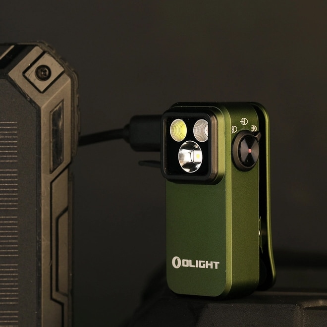Olight Oclip Pro Flashlight 500 Lumens - OD Green