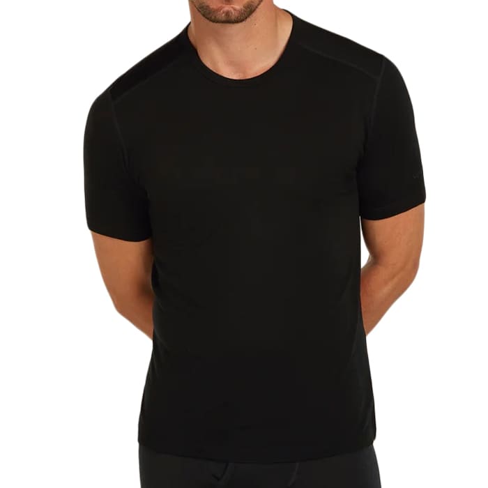 Icebreaker Merino 200 Oasis Crewe Short Sleeve Thermal Shirt - Black
