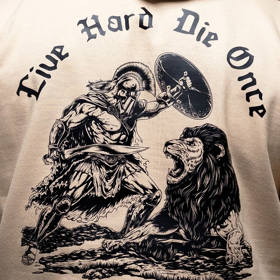 Brothers in Arms Die Once Hoodie Hoodie - Sand