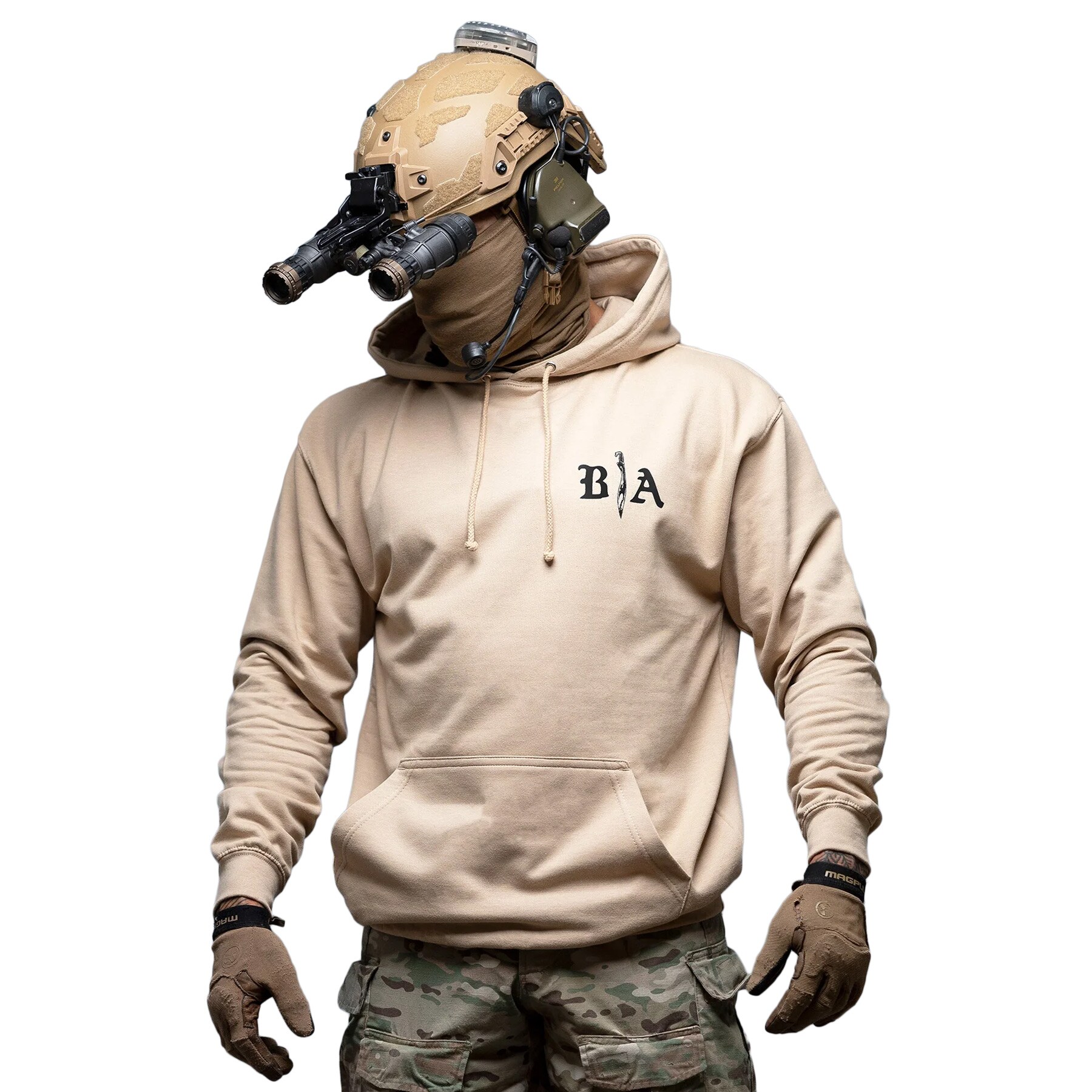 Brothers in Arms Die Once Hoodie Hoodie - Sand