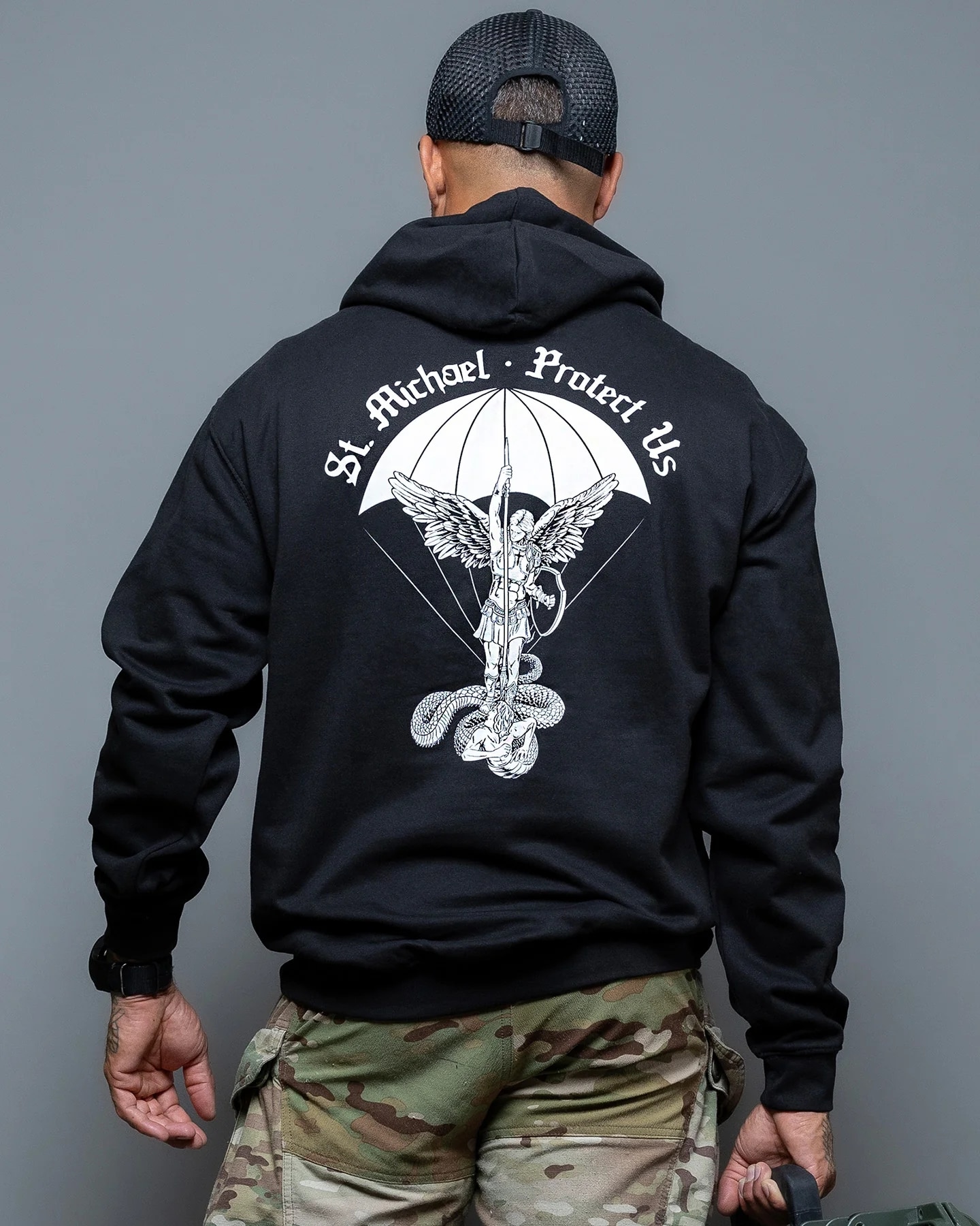 Brothers in Arms St. Michael Hoodie - Black