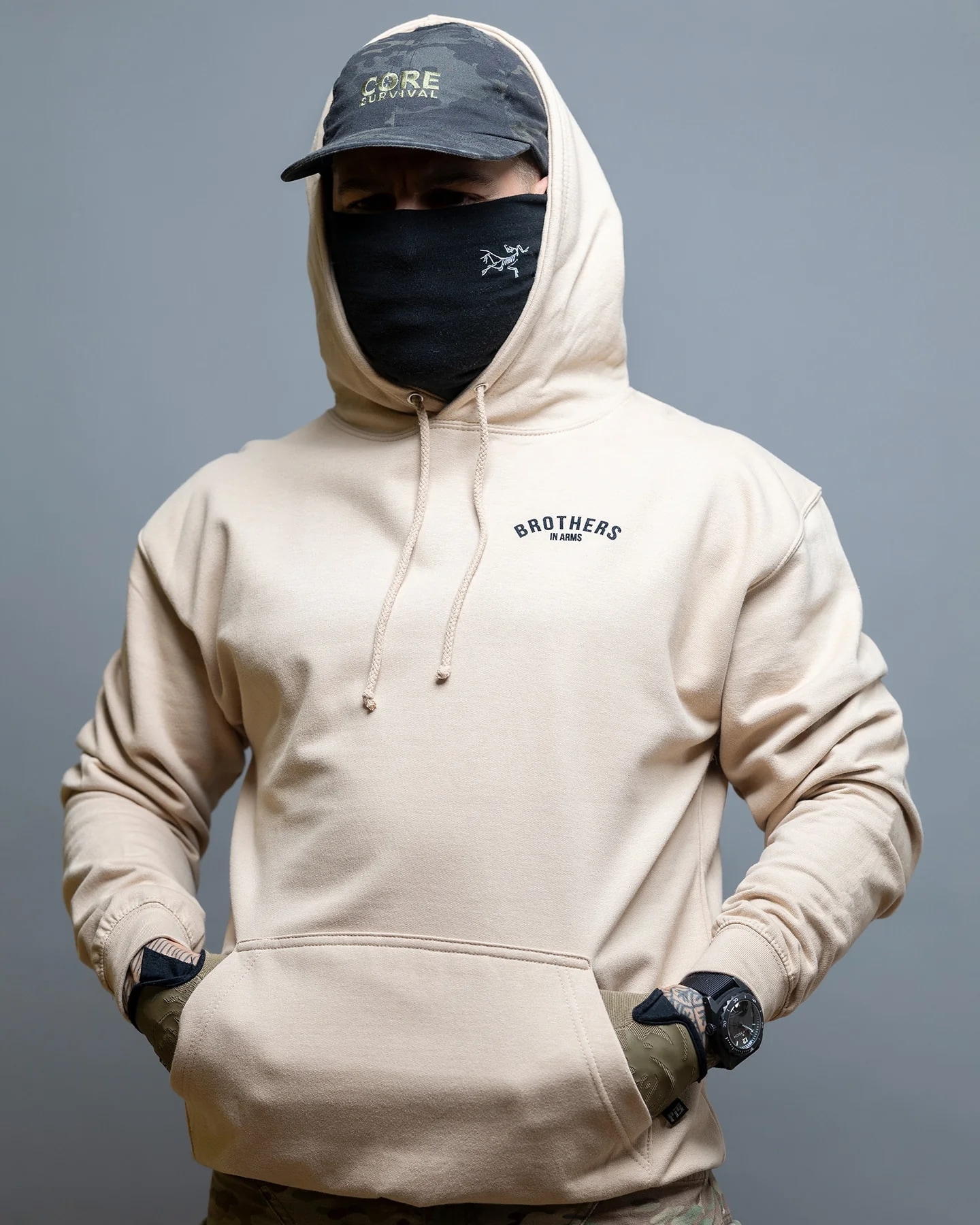 Brothers in Arms Team Hoodie - Sand