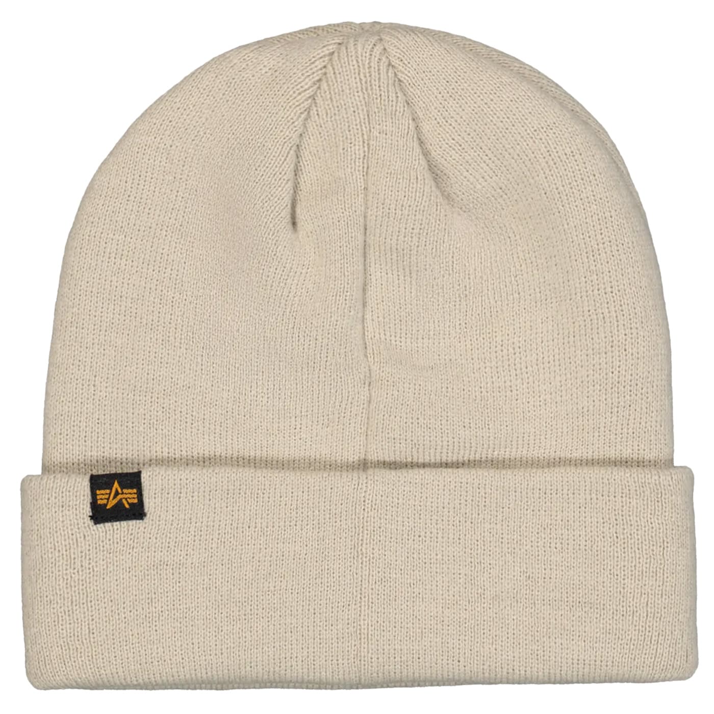Alpha Industries Metal Label Beanie Hat - Organic Beige