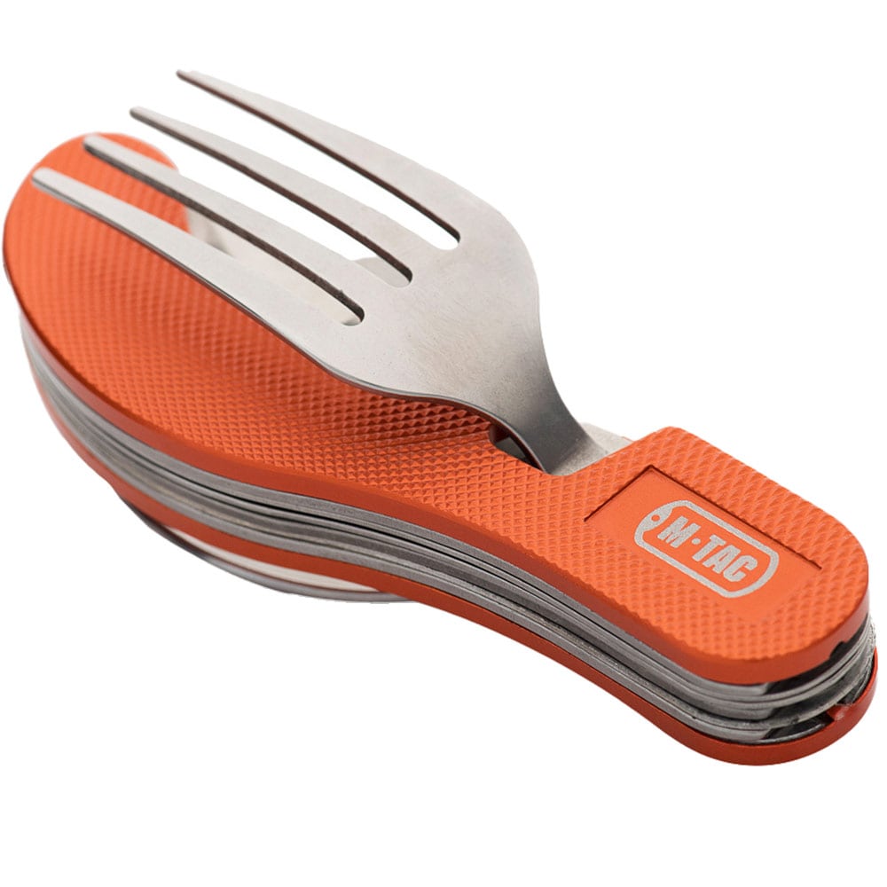 M-Tac Double Folding Eating Utensils - Orange