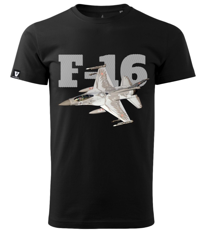 Voyovnik F-16 T-Shirt RP Air Force - Black