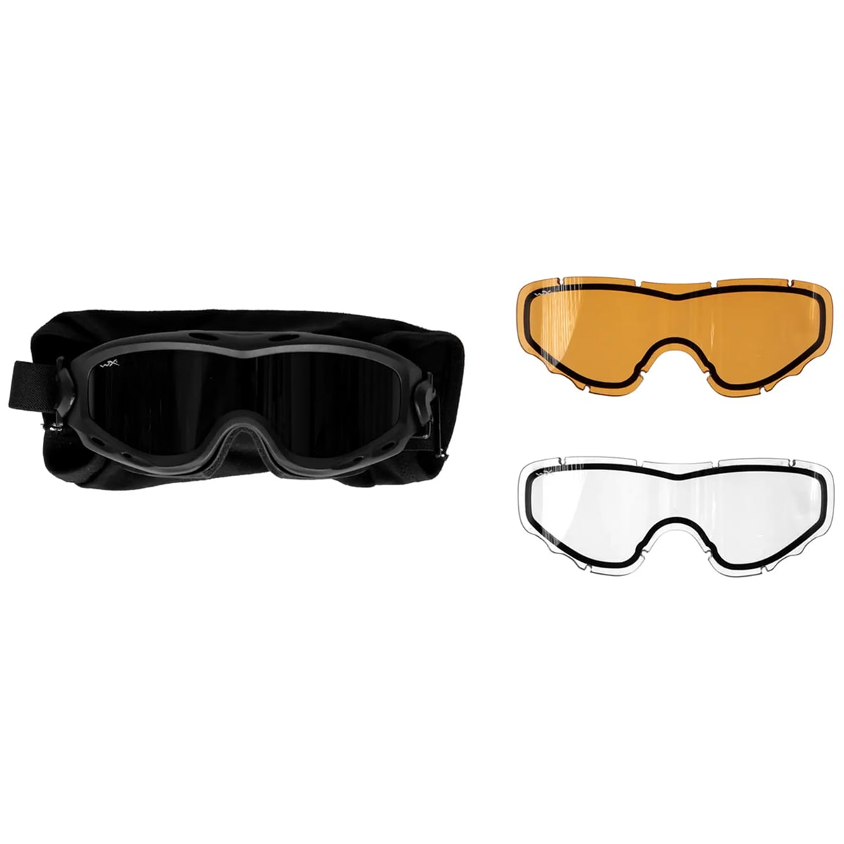 Wiley X SPEAR Dual Lens Set 3in1Goggles - Matte Black