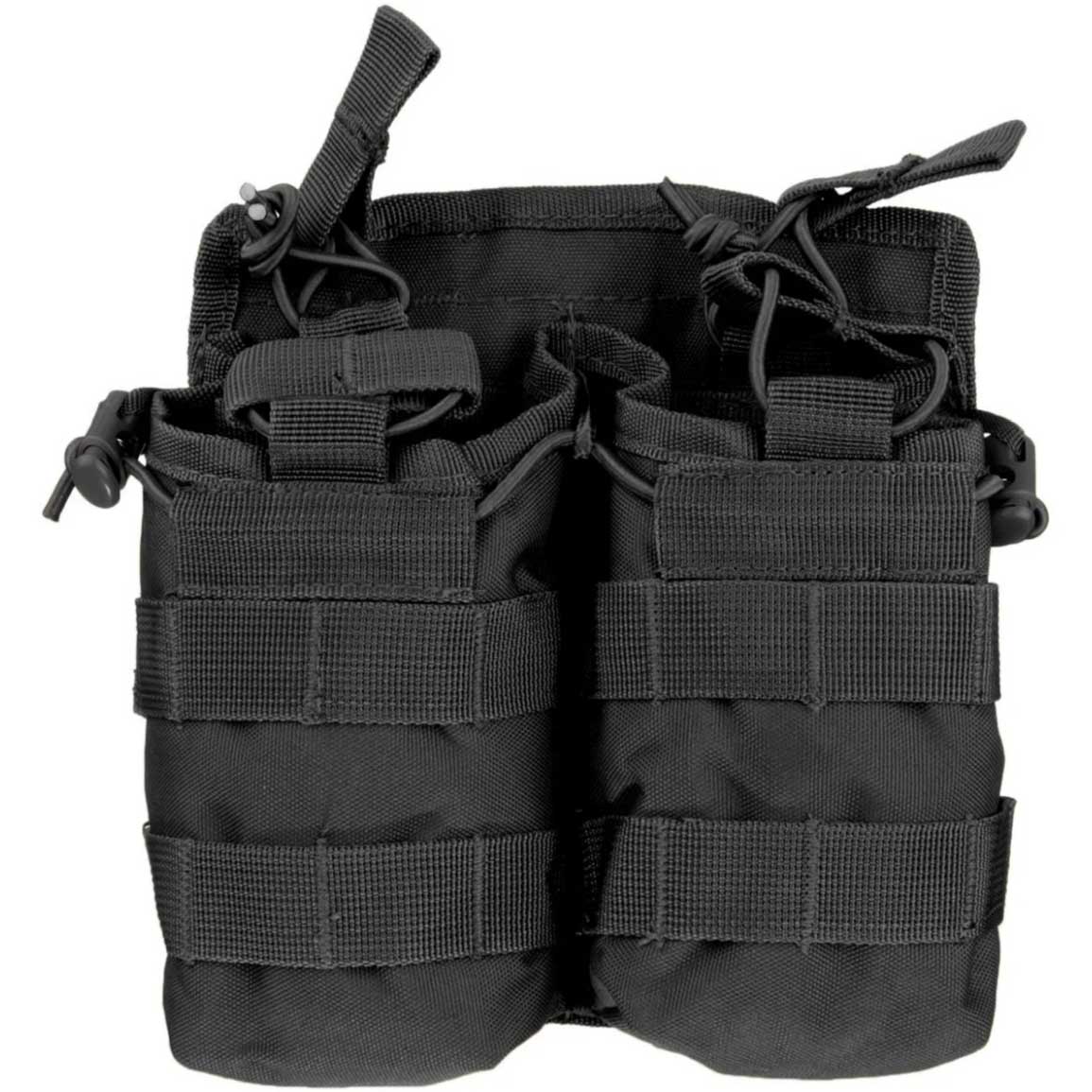 Mil-Tec Double Open Top Magazine Pouch Black