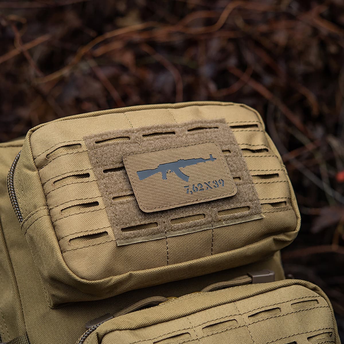 M-Tac AKM 7.62 x 39 Laser Cut Patch - Coyote / Black