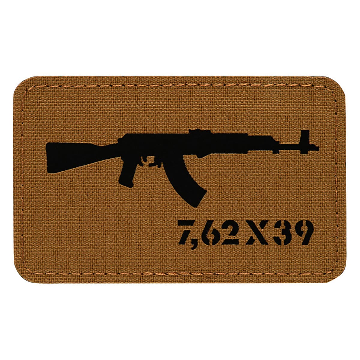 M-Tac AKM 7.62 x 39 Laser Cut Patch - Coyote / Black