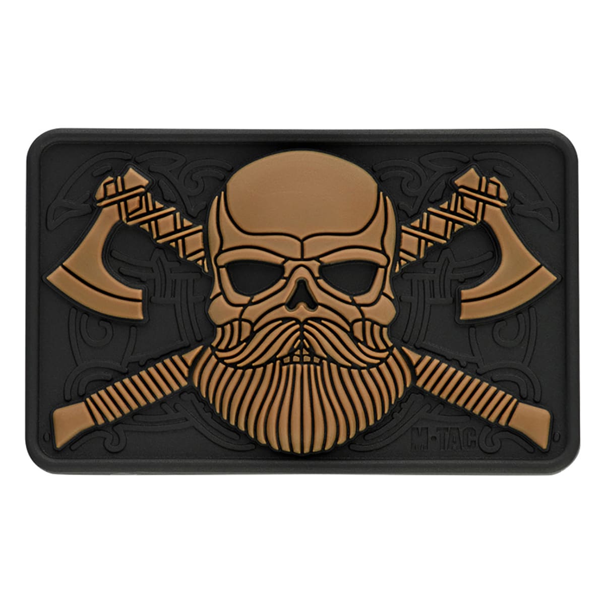 M-Tac Bearded Skull 3D PVC Patch - Black / Coyote