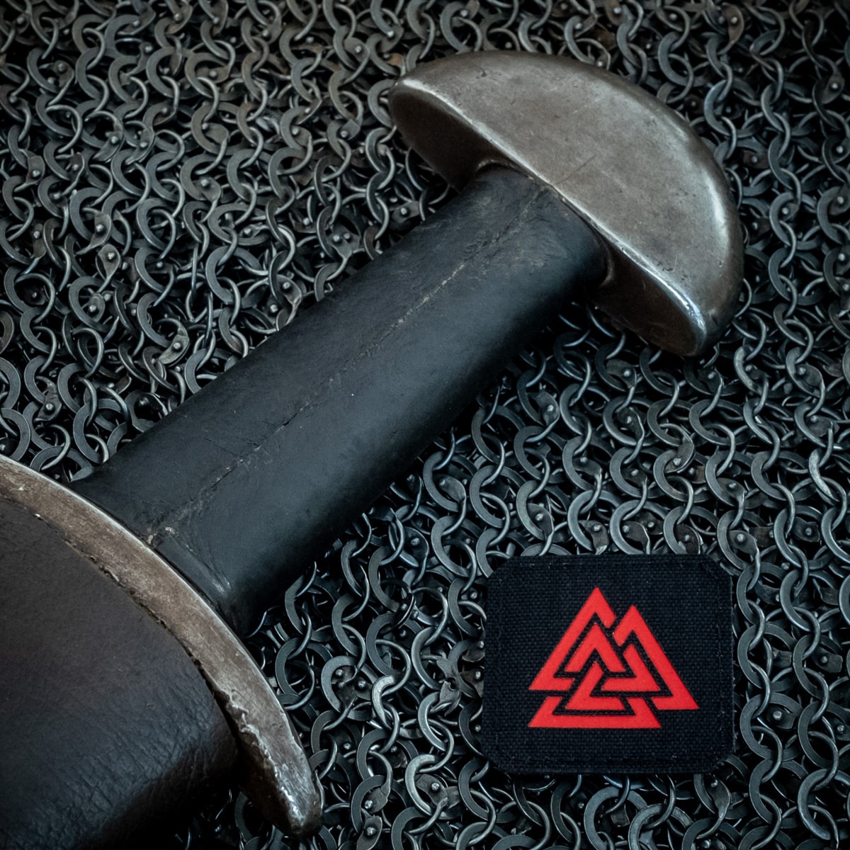 M-Tac Valknut Laser Cut Black / Red Patch