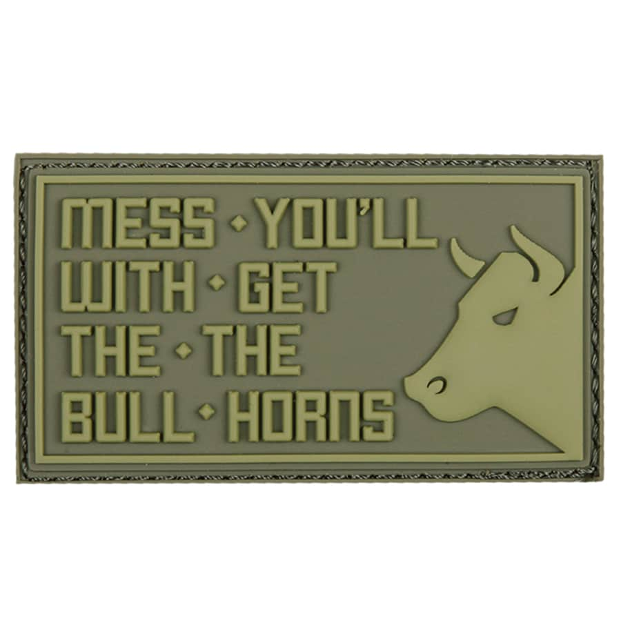 101 Inc. 3D Patch Mess With The Bull - Green