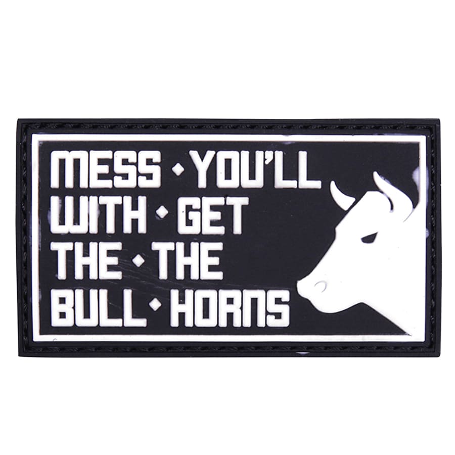 101 Inc. 3D Patch Mess With The Bull - Black