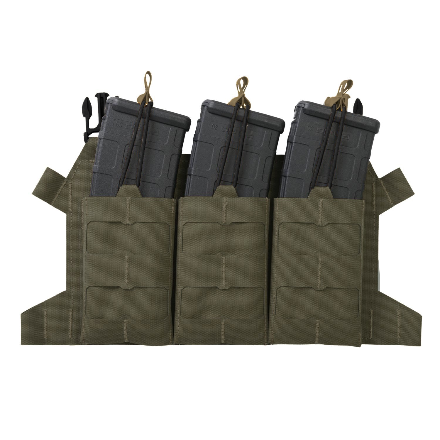 Direct Action Skeletonized Triple 223 Flap Pouch - Ranger Green