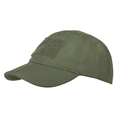 Helikon Folding PolyCotton Rip-Stop Baseball Cap plus velcro - Olive Green