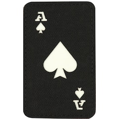M-Tac Ace Of Spades Laser Cut Fluorescent Morale Patch - Black/GID