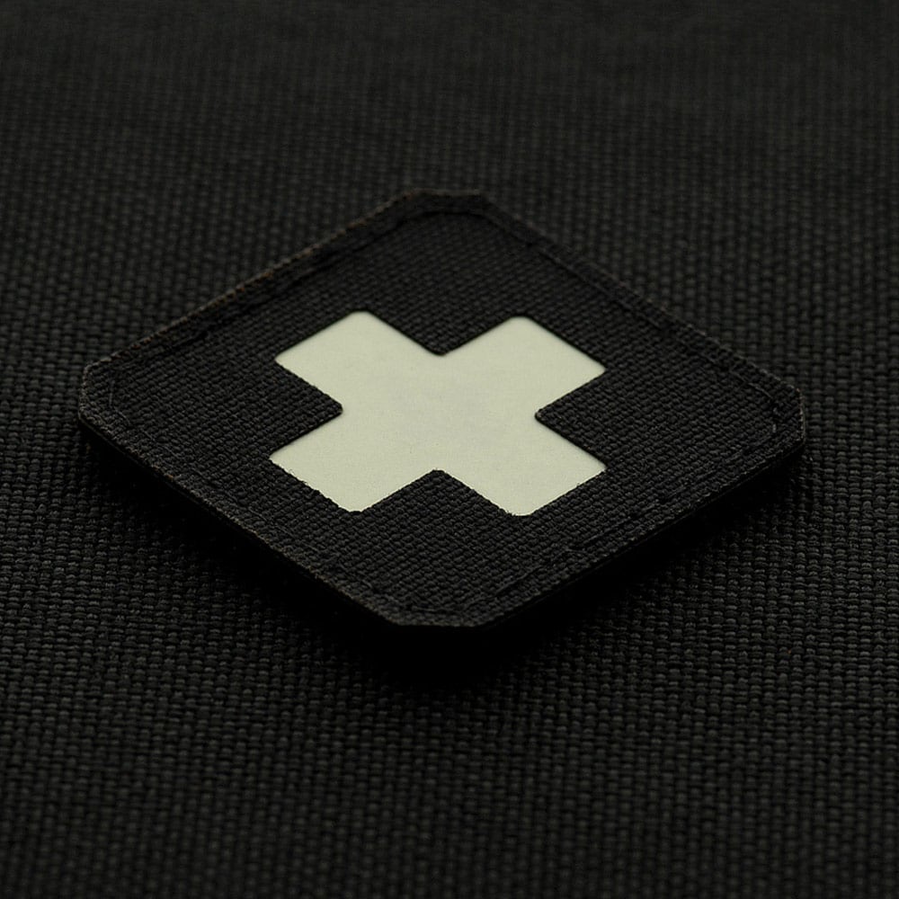 M-Tac Medic Cross Laser Cut fluorescent medical patch - Black / GID