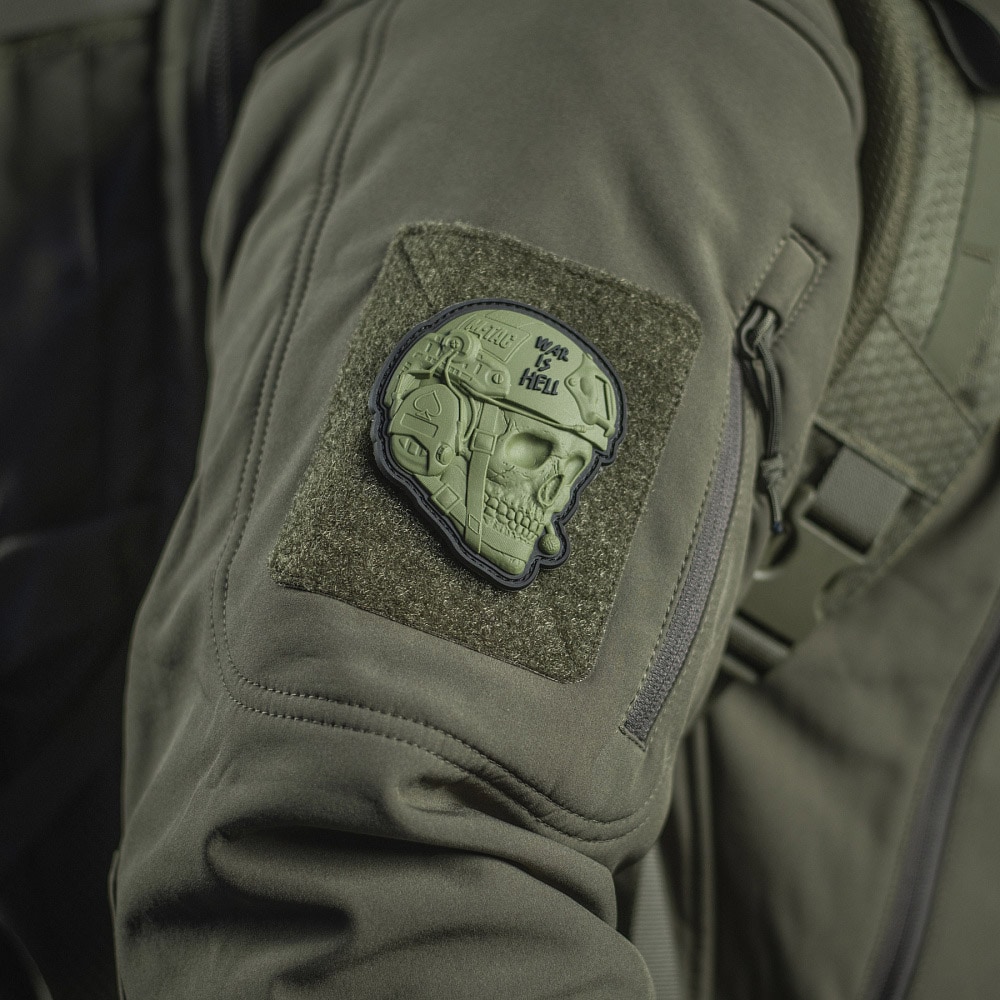 M-Tac War is Hell 3D PVC Morale Patch Olive