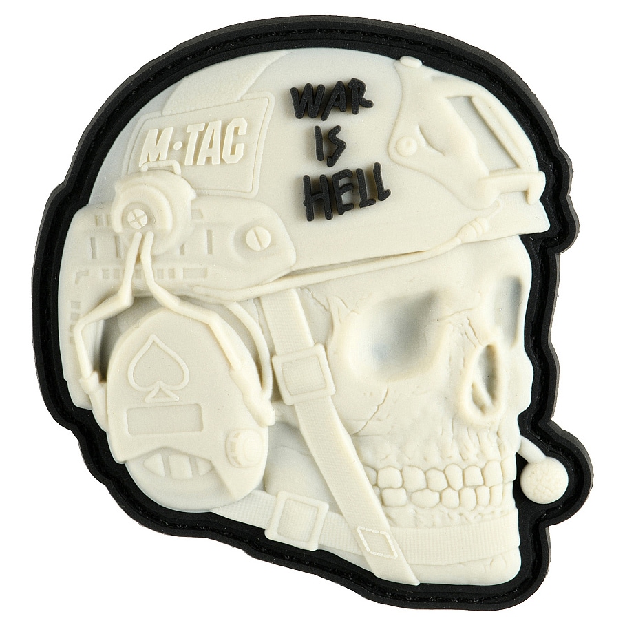 M-Tac War is Hell 3D PVC Morale Patch White 