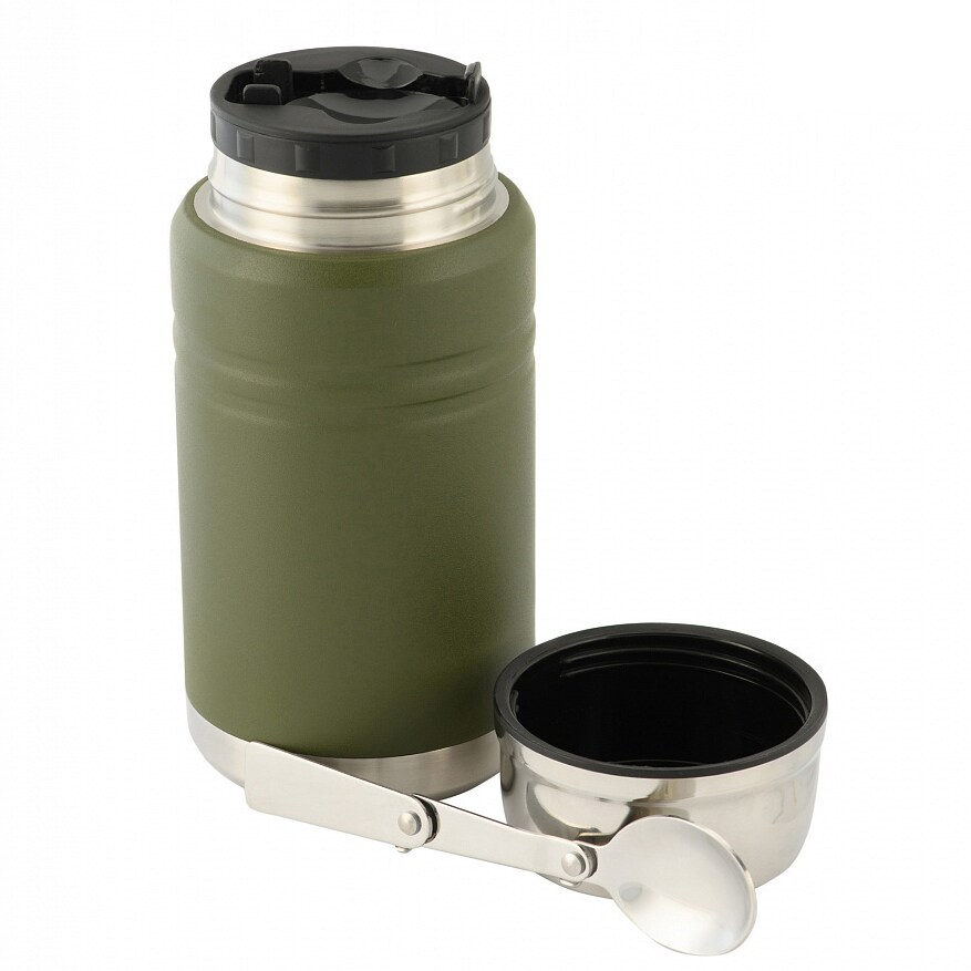 M-Tac Food Thermos with Folding Spoon 750 ml - Olive