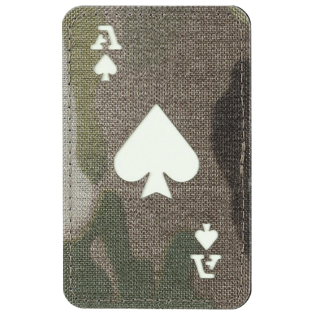 M-Tac Ace Of Spades Laser Cut Fluorescent Morela Patch - Multicam/GID