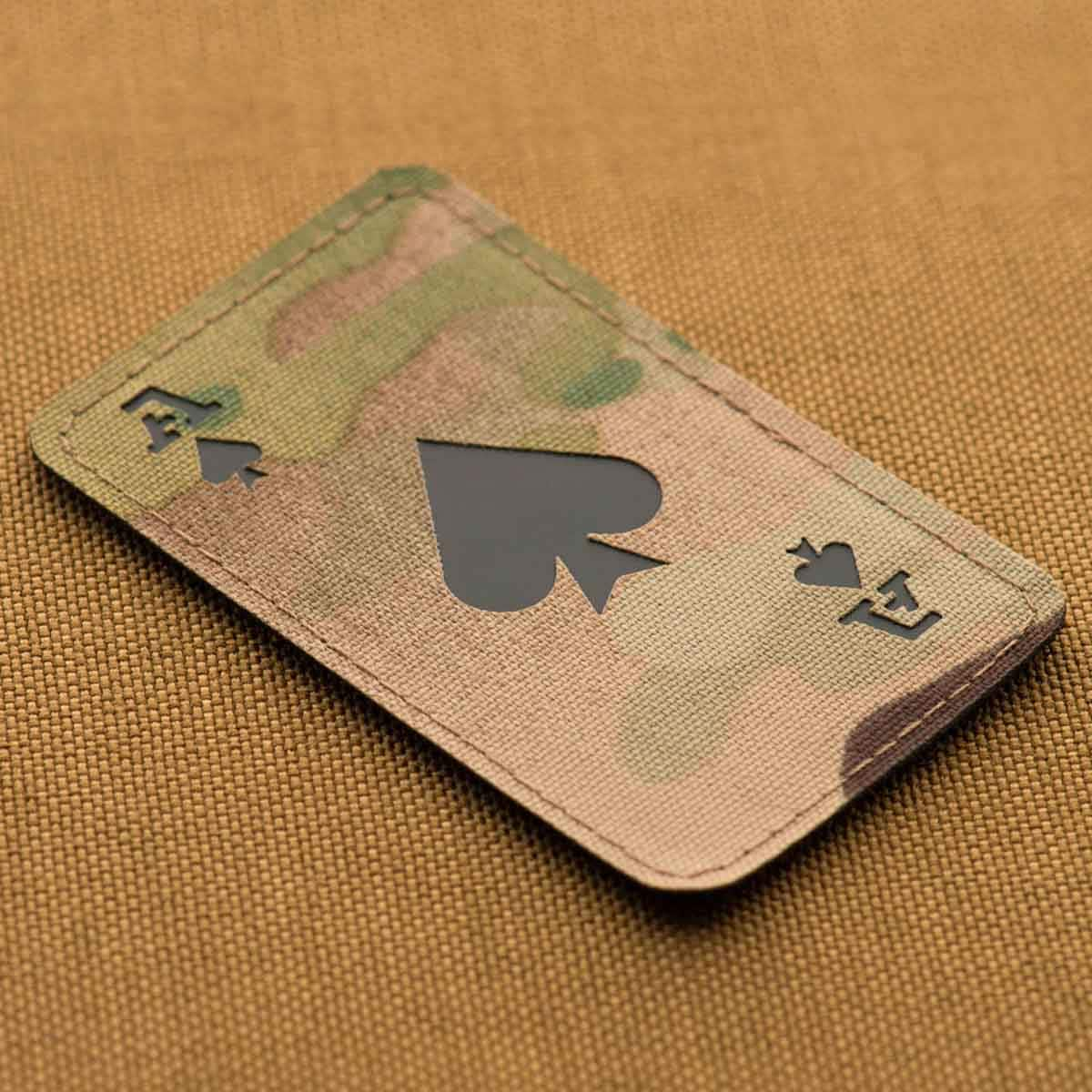 M-Tac Ace Of Spades Laser Cut Morale Patch - Multicam/Black