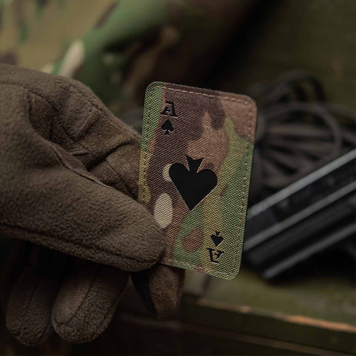 M-Tac Ace Of Spades Laser Cut Morale Patch - Multicam/Black