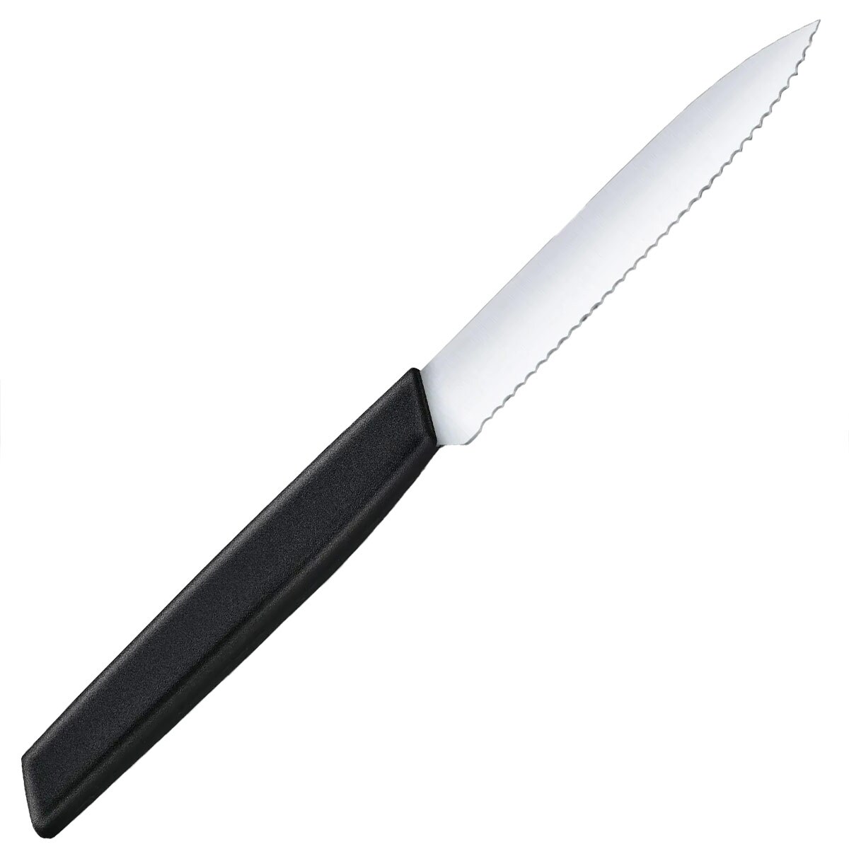 Victorinox Swiss Modern 10 cm Black Kitchen Knife - Serrated, Sharp Point