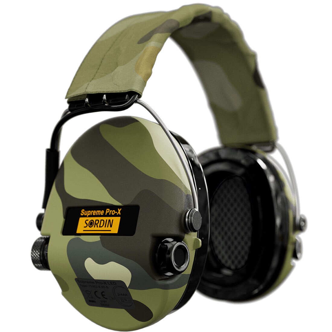 Sordin Supreme Pro-X LED Active Hearing Protectors Camo 