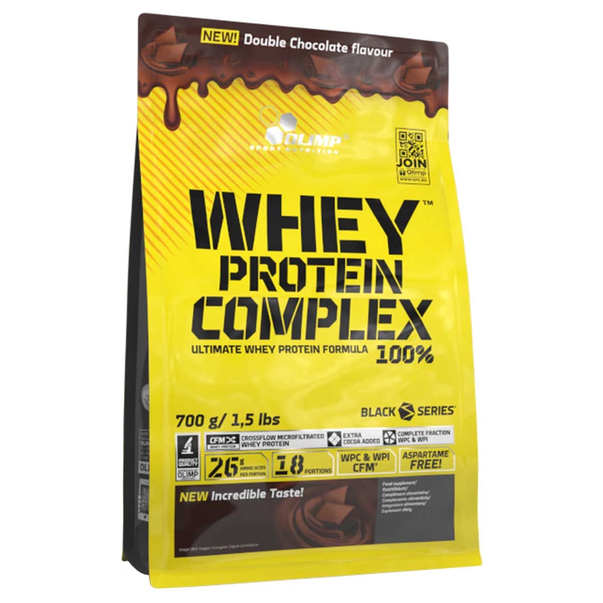 Olimp Whey Protein Complex 100% 700 g Double Chocolate - dietary supplement