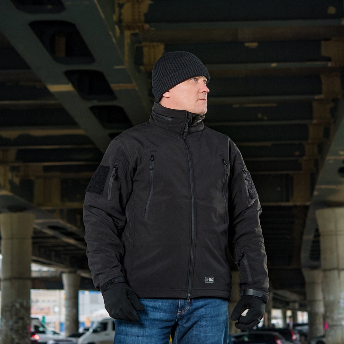 M-Tac Softshell Jacket with Lining - Black