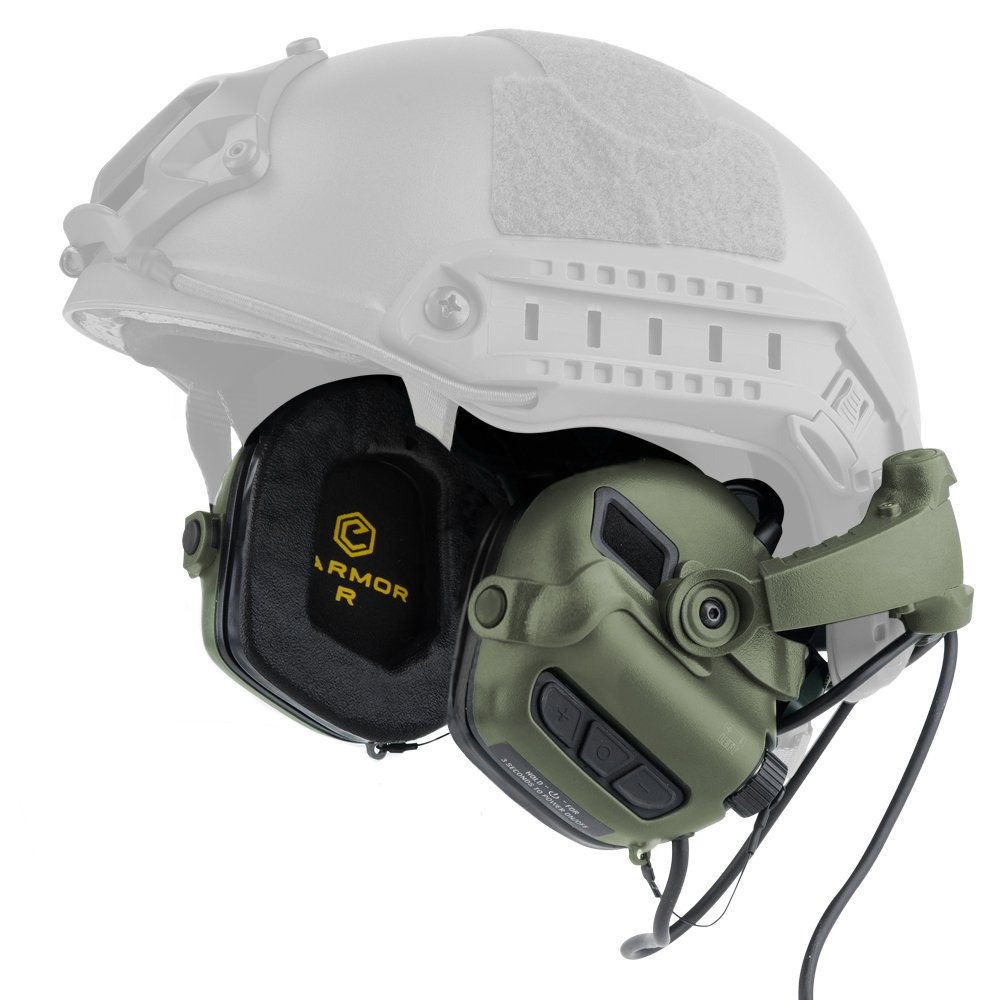 Earmor M31X Mark 3 Active Hearing Protectors for Helmets - Foliage Green