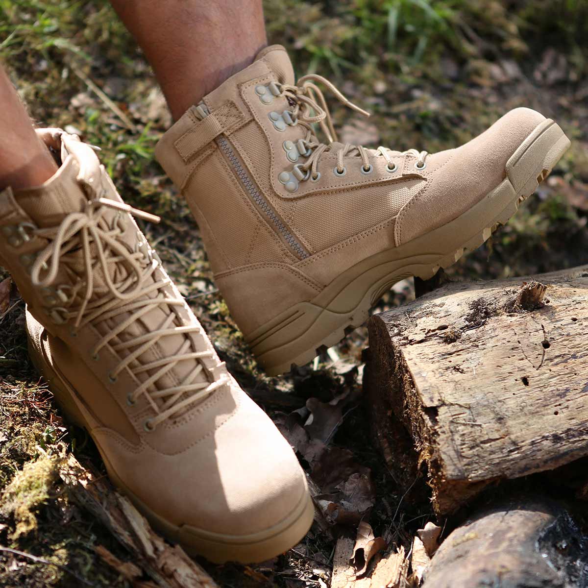 Brandit Tactical Zipper Boots - Coyote