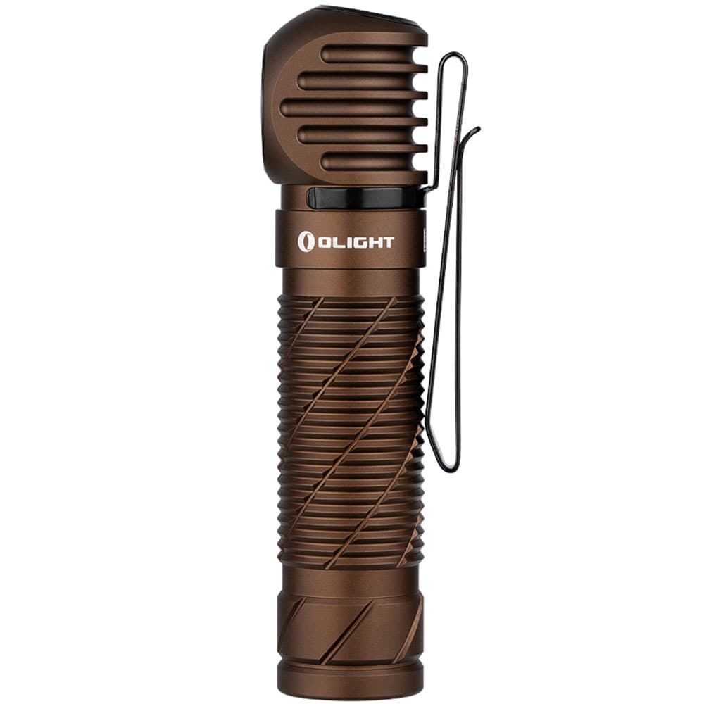 Olight Perun 2 Cool White Kit Desert Tan head and angle flashlight with headband - 2500 lumens