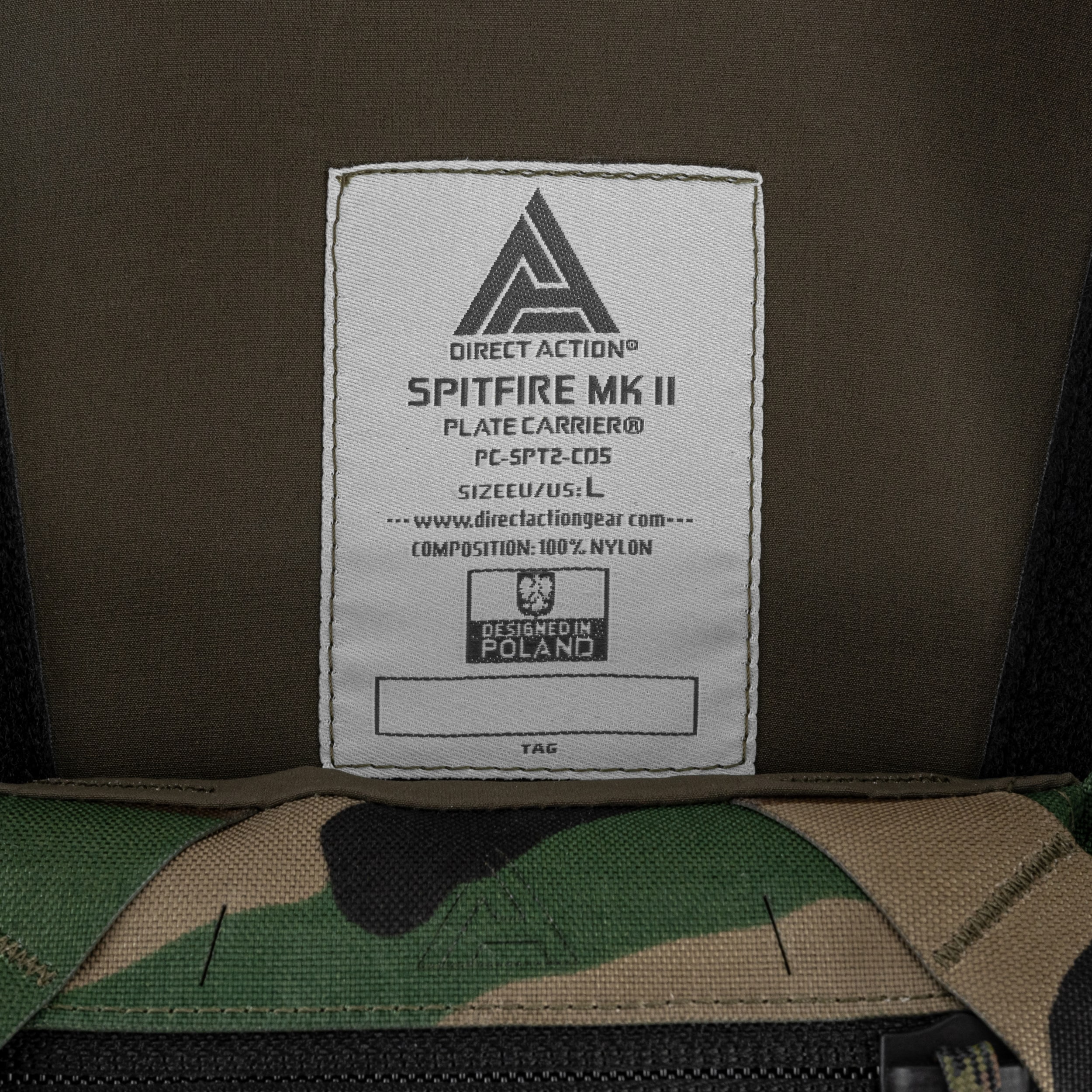 Direct Action Spitfire MK II Plate Carrier Tactical Vest - Woodland