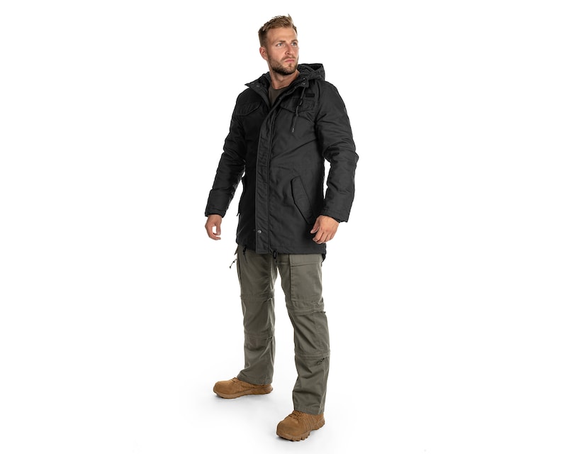 Brandit Marsh Lake Parka Jacket Black
