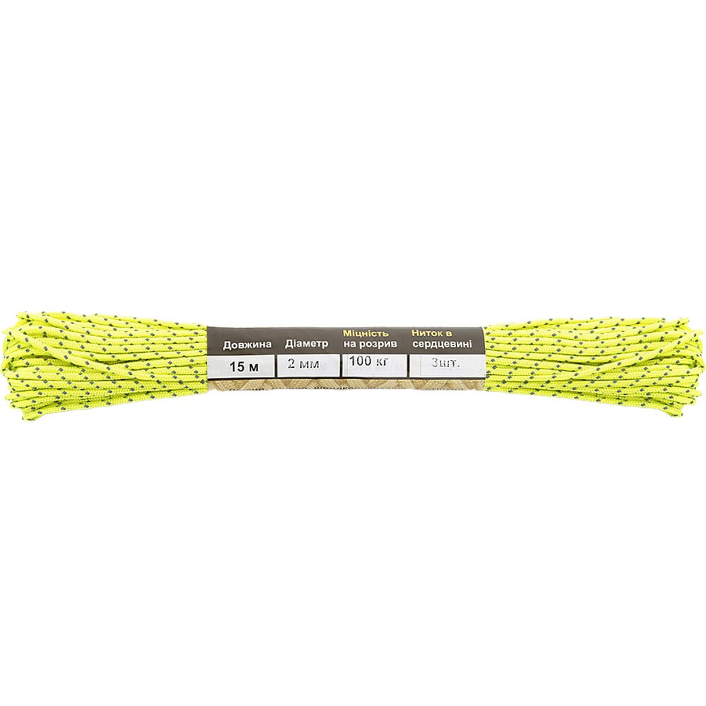 Parachute cord Minicord M-Tac 15 m - Reflective Neon Yellow