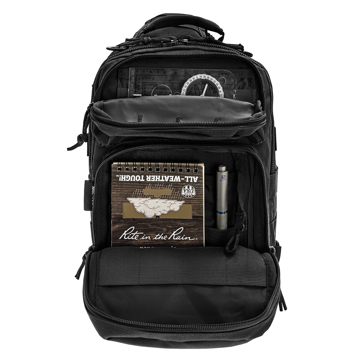Mil-Tec Assault 10 l One Strap Shoulder Backpack - Black