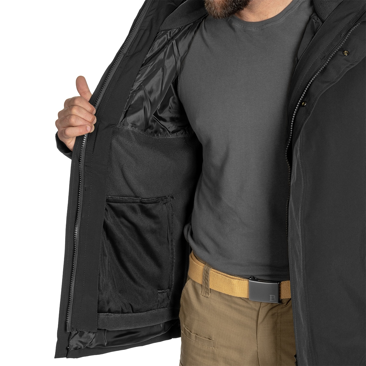 Mil-Tec ECWCS Wet Weather Gen. II Jacket with lining - Black