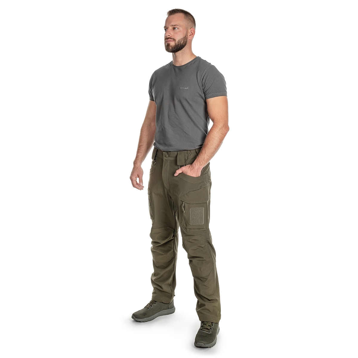 Mil-Tec Softshell Assault Waterproof Pants - Ranger Green