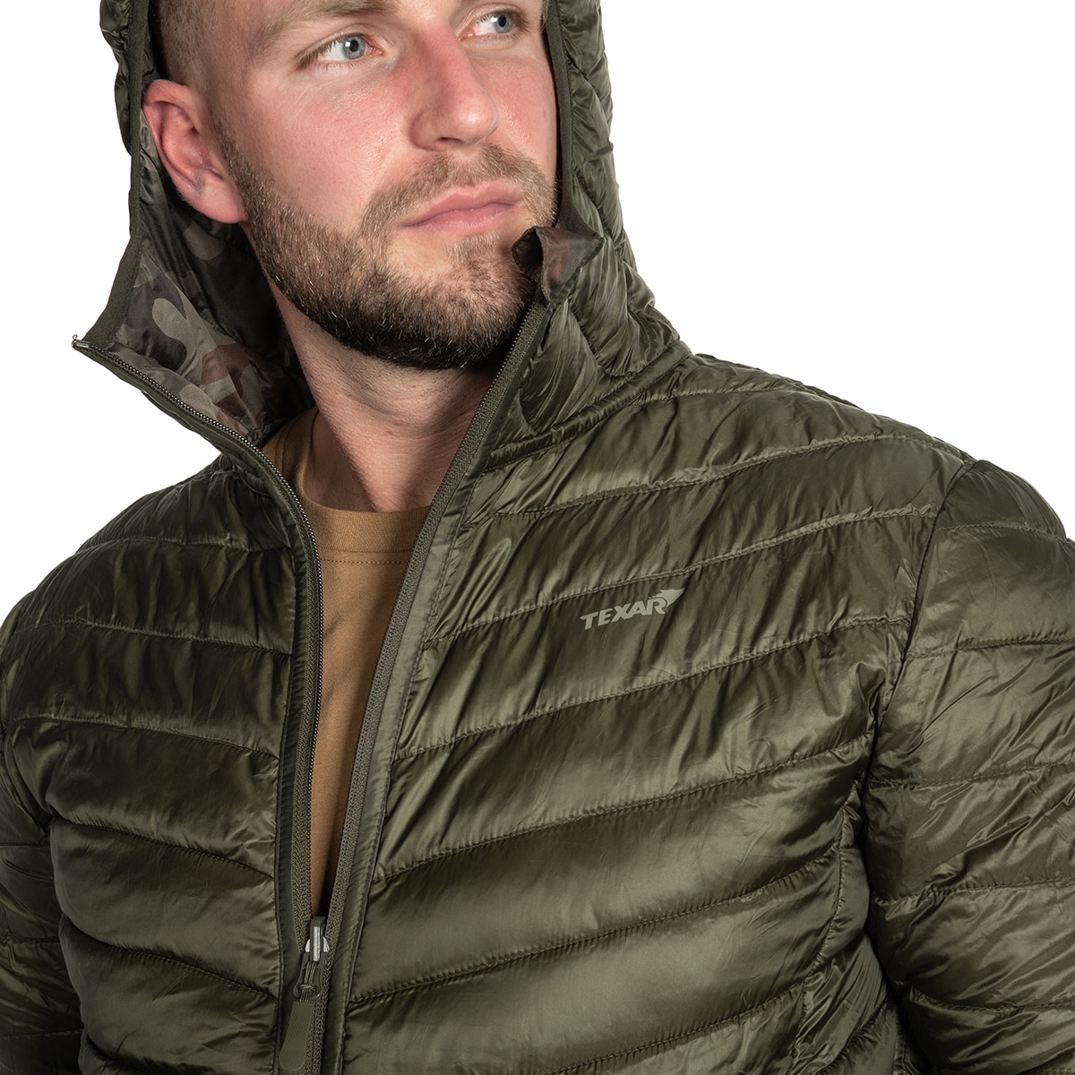 Texar Reverse Reversible Down Jacket - Olive / Arid MC Camo