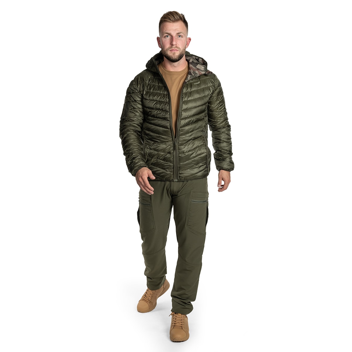 Texar Reverse Reversible Down Jacket - Olive / Arid MC Camo