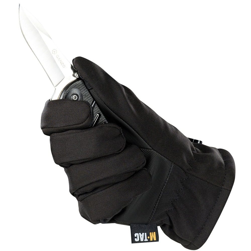 M-Tac Winter Softshell Thinsulate Gloves - Black