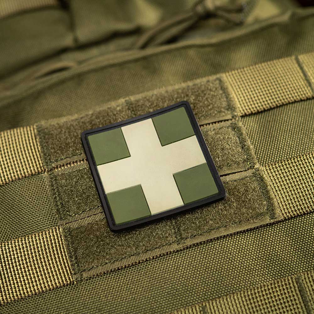 M-Tac Medic Cross Square PVC medical patch - Olive