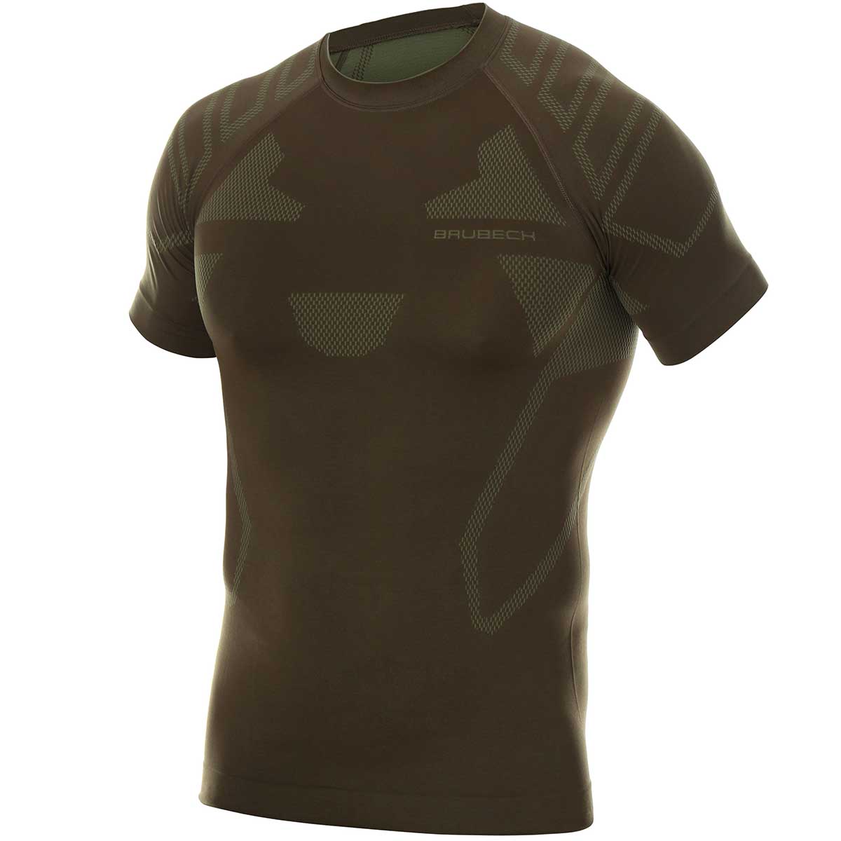 Brubeck Ranger Protect Short Sleeve Thermal T-shirt - Khaki