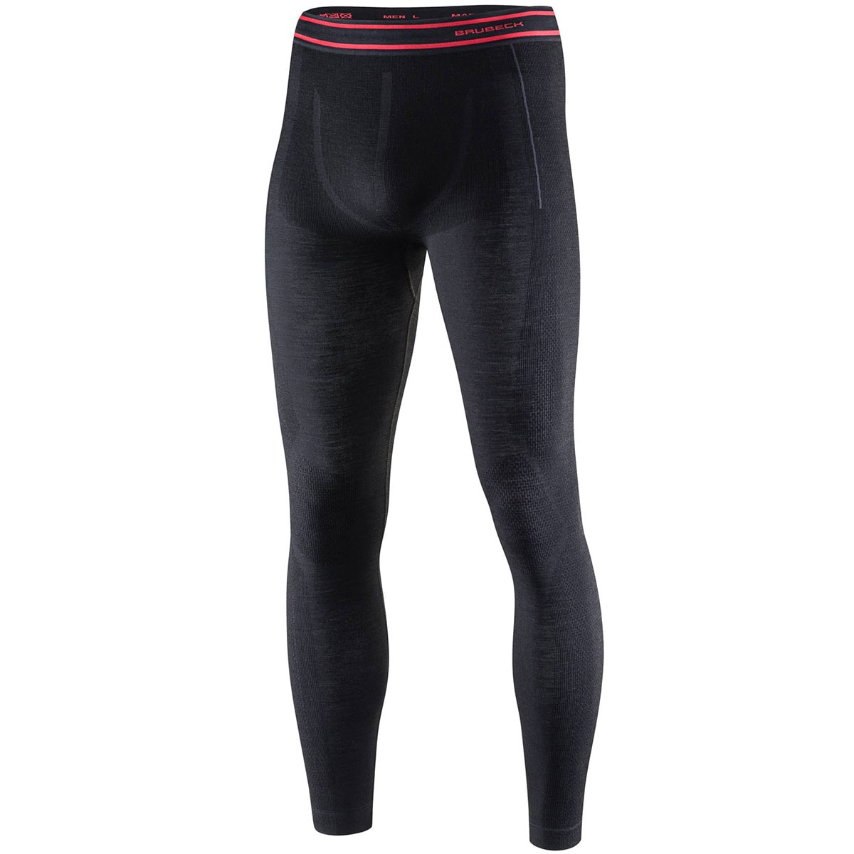 Brubeck Merino Active Wool Men's Thermal Leggings - Black