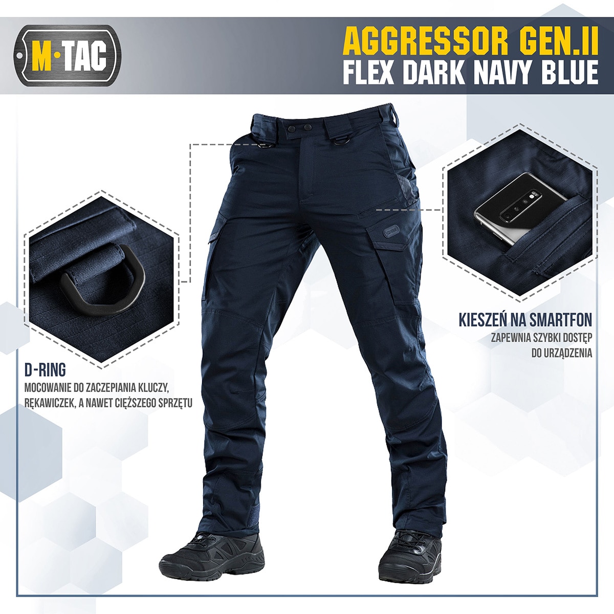 M-Tac Aggressor Gen.II Flex Pants - Dark Navy Blue