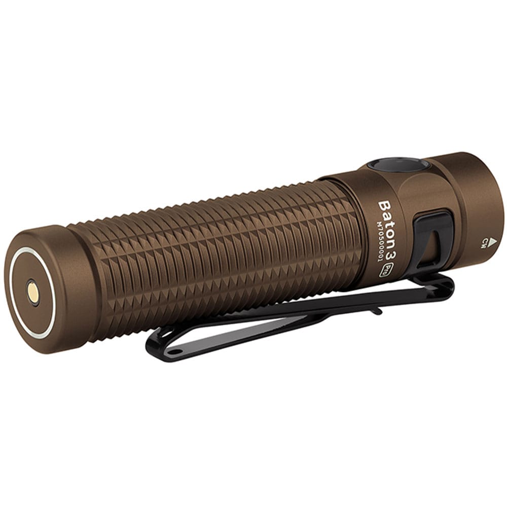 Olight Baton 3 Pro Cool White Rechargeable torch  Desert Tan - 1500 lumens