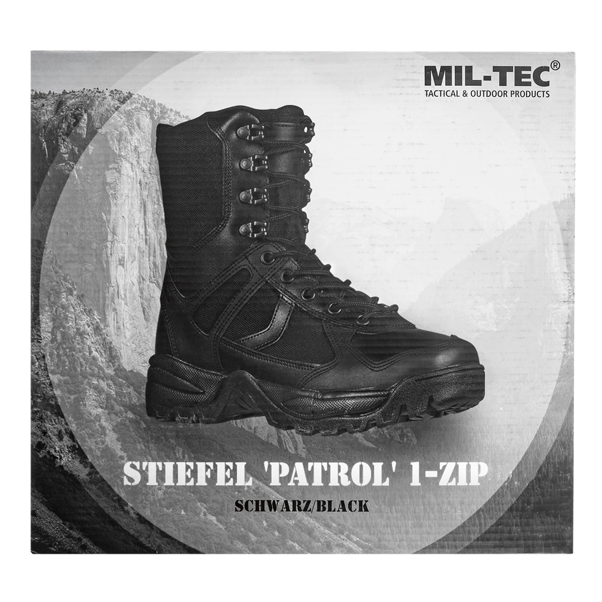 Mil-Tec Patrol One Zip Black Boots